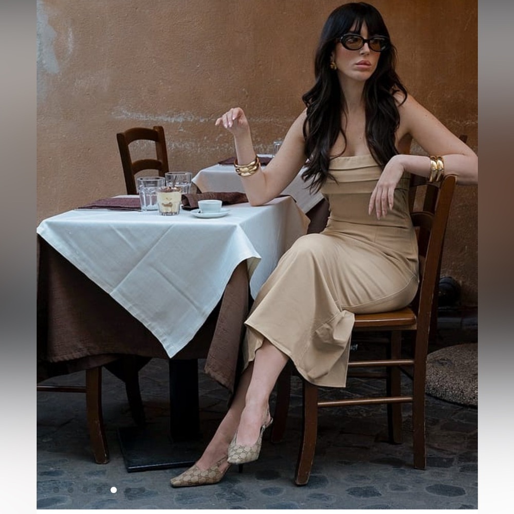 NWT NA-KD ASOS Pleat Deatil Chest Maxi Dress